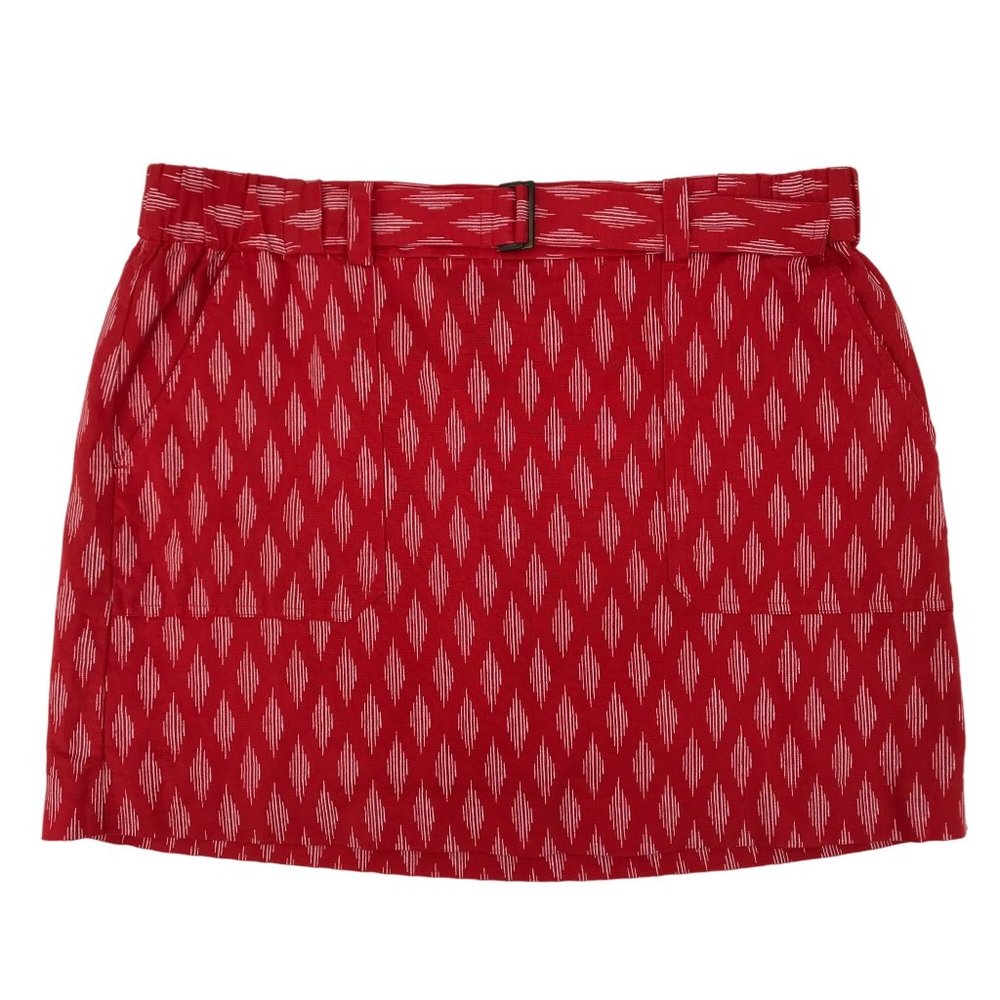 Banana Republic Womens Red Print Pull On Lined Pockets Skirt Size M